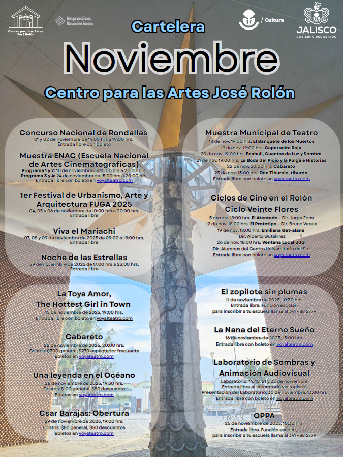 Cartelera Noviembre José Rolón 